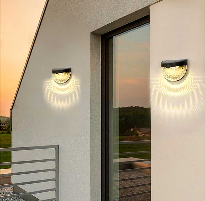 FI-GL2204 태양광 LED 야외 정원 등 반달모양 조명 캠핑 계단 인테리어 카페 : 쩡허니