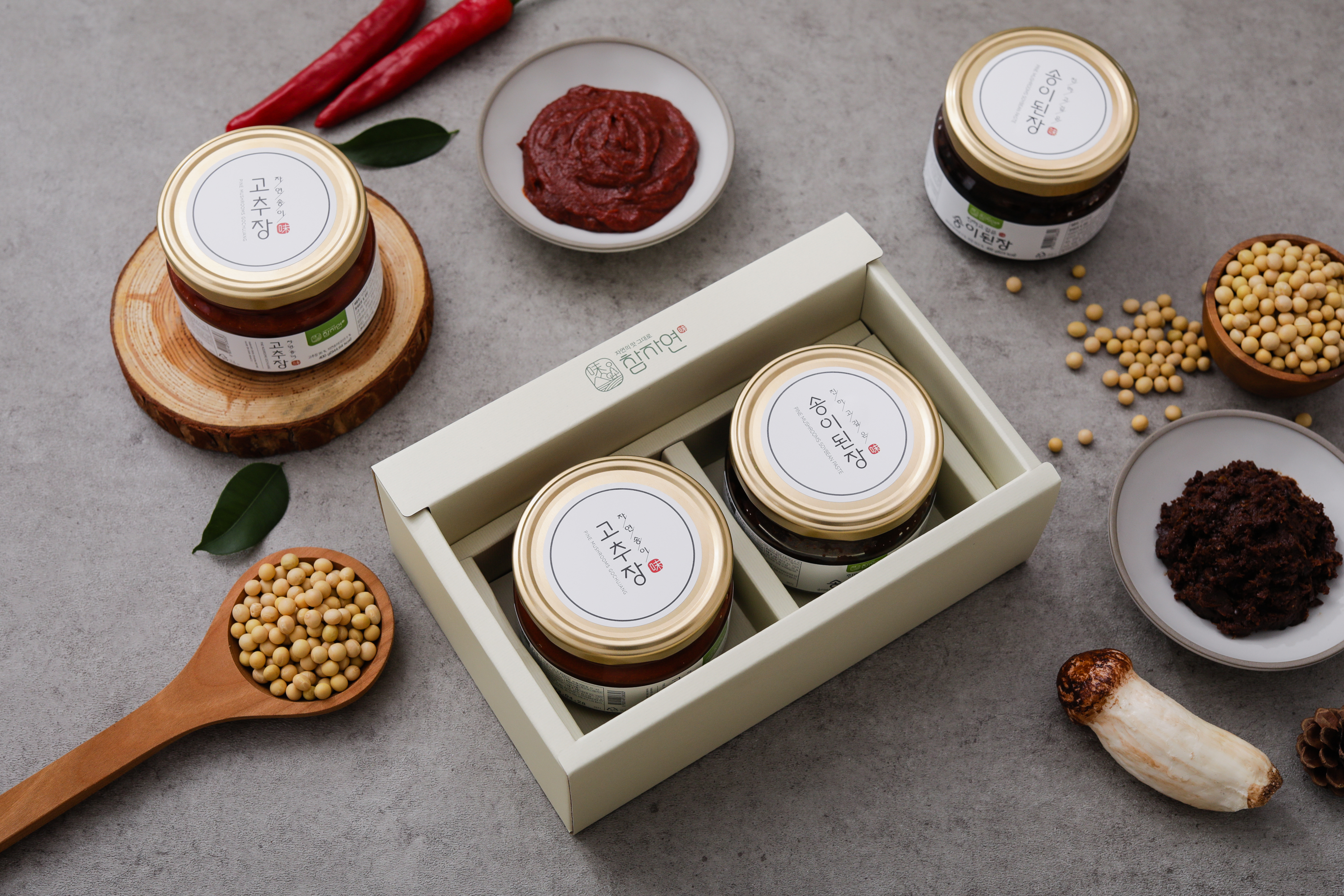 [참자연]자연송이고추장&된장세트(400g +400g) : 참자연영농조합법인