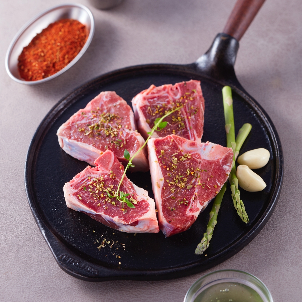 초램 프리미엄 양티본 냉동 300g+시즈닝2종 : 초램양고기