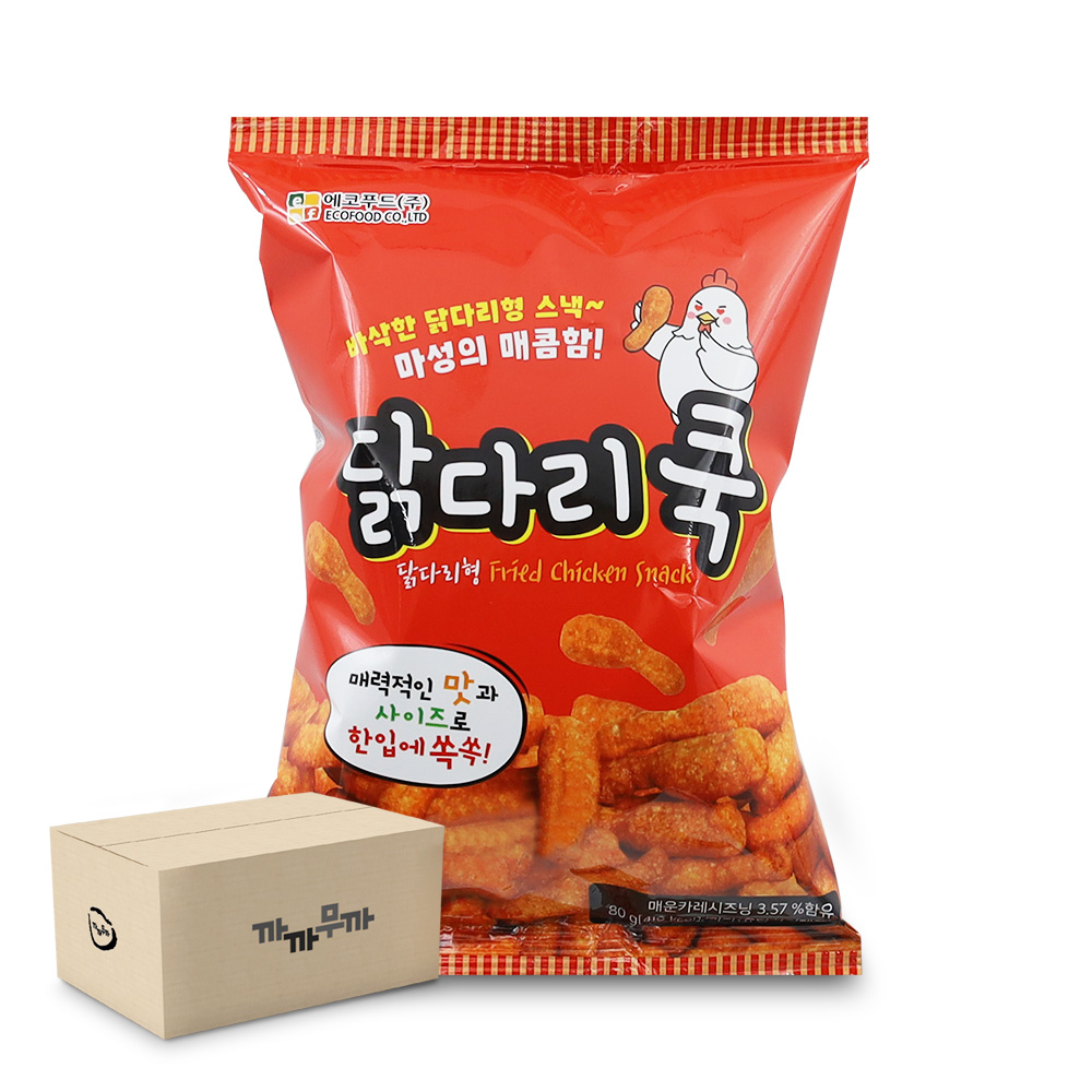 에코푸드 닭다리쿡 80g (1박스-20개) : 까까무까