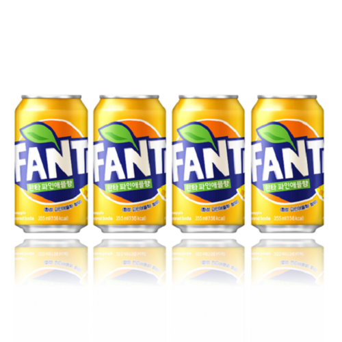 환타 파인애플제로 포도제로 오렌지 파인애플 355ml-각6캔 과즙탄산음료 : 부산종합유통