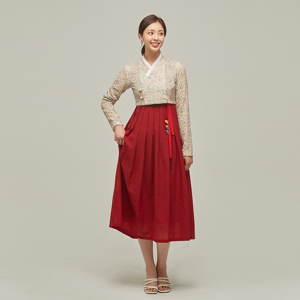 리슬 라이트원피스2 루비 여자 여름 치마 개량 퓨전 생활한복 : 리슬