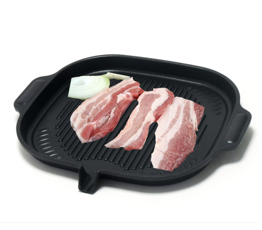 키친아트 일품 국산 삼겹살불판 인덕션 구이판 가정용 캠핑 코팅 고기불판 불고기 그릴팬 : 픽키친