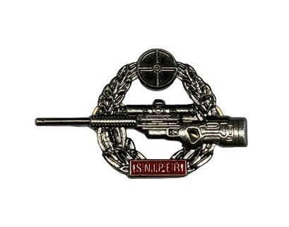SNIPER(스나이퍼) 철제 뱃지 : 필승마크사