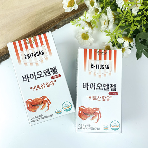 닥터한스 바이오엔젤 키토산 400mg x180정 (2병) 비오유키소 : 차렌시아