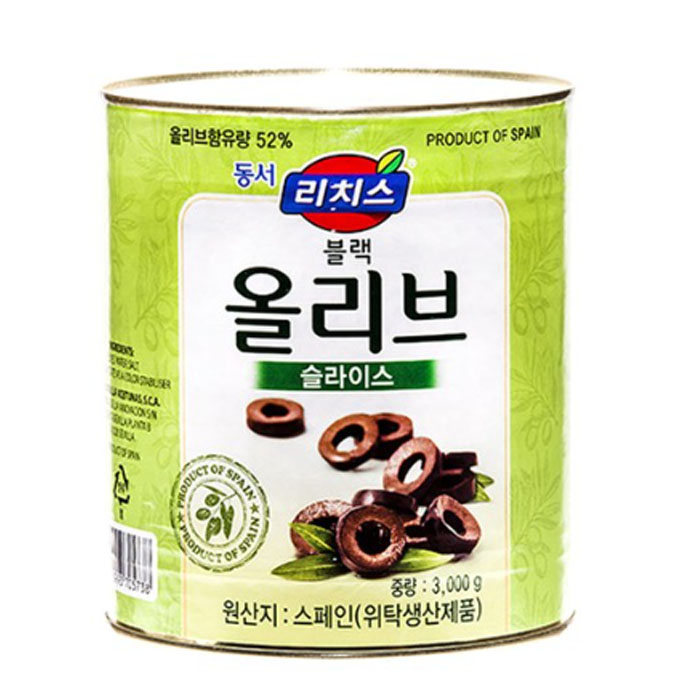 동서리치스 블랙 올리브 슬라이스 3kg : 만땅유통