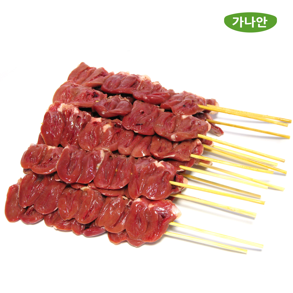 가나안식품 국내산 염통꼬치 50개 파닭 순살 껍질 목살 숯불 닭꼬치 구이 캠핑음식 : 가나안 식품