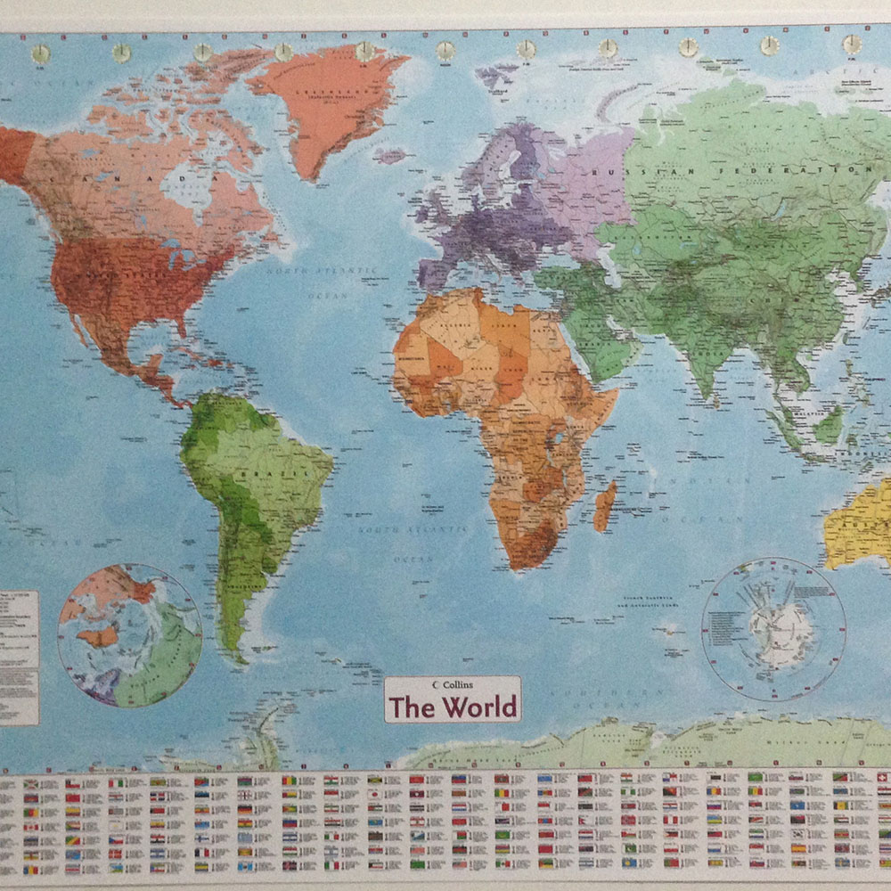 세계지도 세계전도 사무 학습 인테리어 장식용 world map wall sticker : 커미지샵