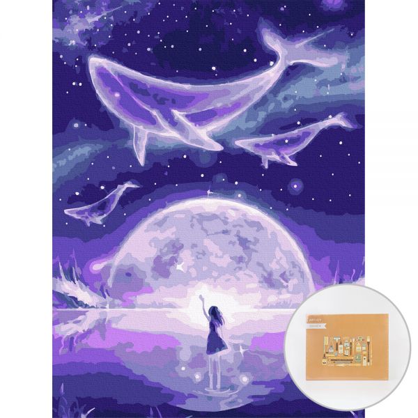 아트조이 DIY 명화그리기 30 x 40 cm 꿈꾸는 고래 : 나우씨 인터네셔널