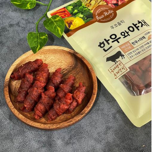 후코홀릭 국내산 수제 강아지 간식 한우야채, 120g, 1개 : 더나은펫