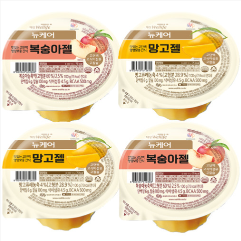 [대상웰라이프]뉴케어 복숭아젤 25개 + 망고젤 25개 : 에이치앤메디