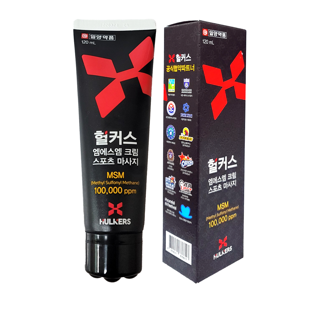 일양약품 헐커스MSM크림 스포츠마사지 120ml  식이유황MSM크림 : 땡큐팜