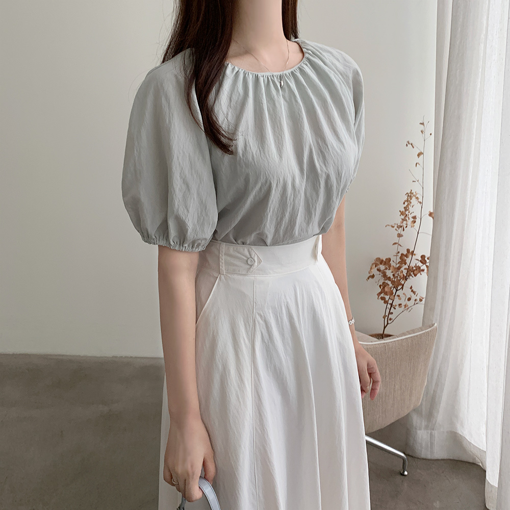 [더봄]파이 셔링 블라우스 2color : 더봄