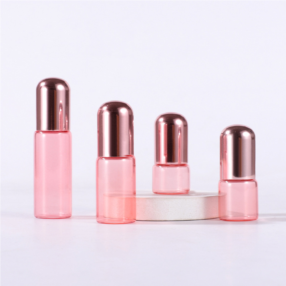 핑크 롤온 향수 공병 미니 롤러볼 아로마 유리 용기 1ml : 모든스토아