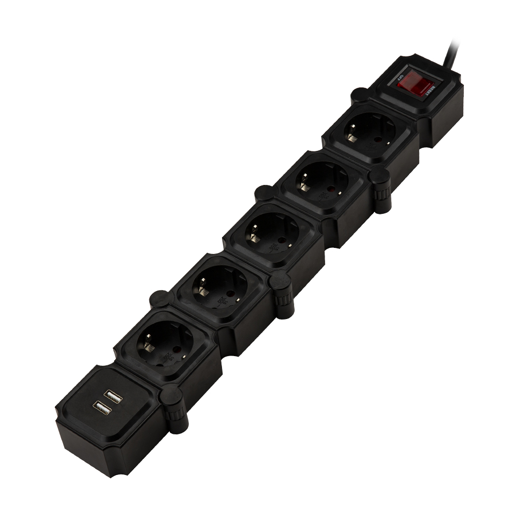 파워존 꺾이는 usb 디자인 인테리어 멀티탭 고용량 멀티 콘센트 테트리스 5구 1.5m : 파워존 공식몰