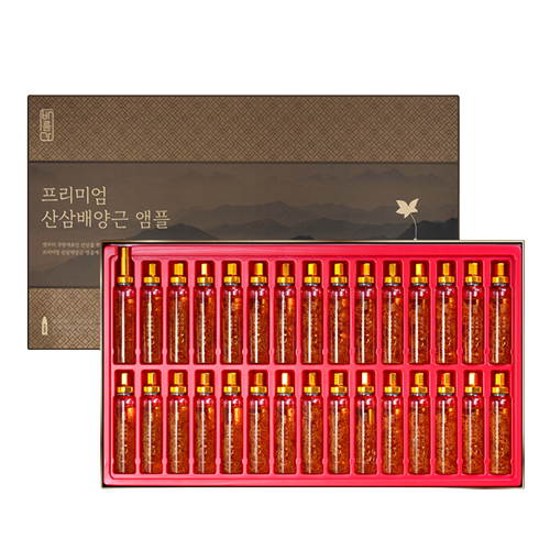 바름가 프리미엄 산삼배양근 앰플 20ml×30병 쇼핑백포함 : 소셜정