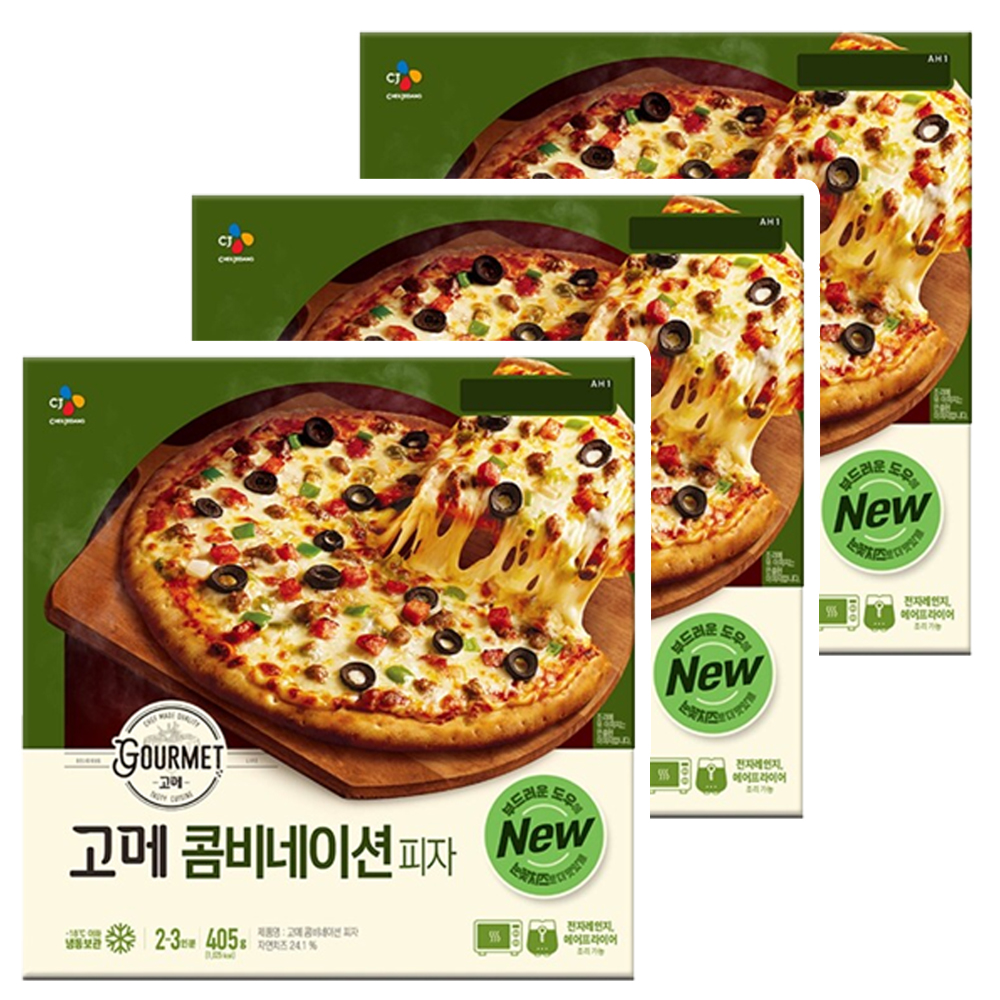 CJ 고메 콤비네이션 피자  405g x 3개 : 에스플러스마켓