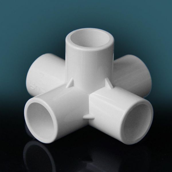 파이프 커넥터 5구 PVC 연결 연장 무용접 자재 소켓 마개 부속 하우스 텐트 물놀이 용품 DIY 가구 만들기 : 두리워크