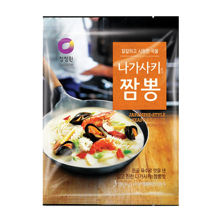 청정원 나가사키짬뽕 분말 96g(3인분) X 5개 : 담터다방