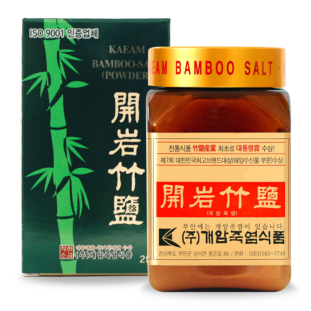 9회죽염 분말 250g 개암죽염 미네랄 9번 구운 용융 명인 소금 : 유정 상회