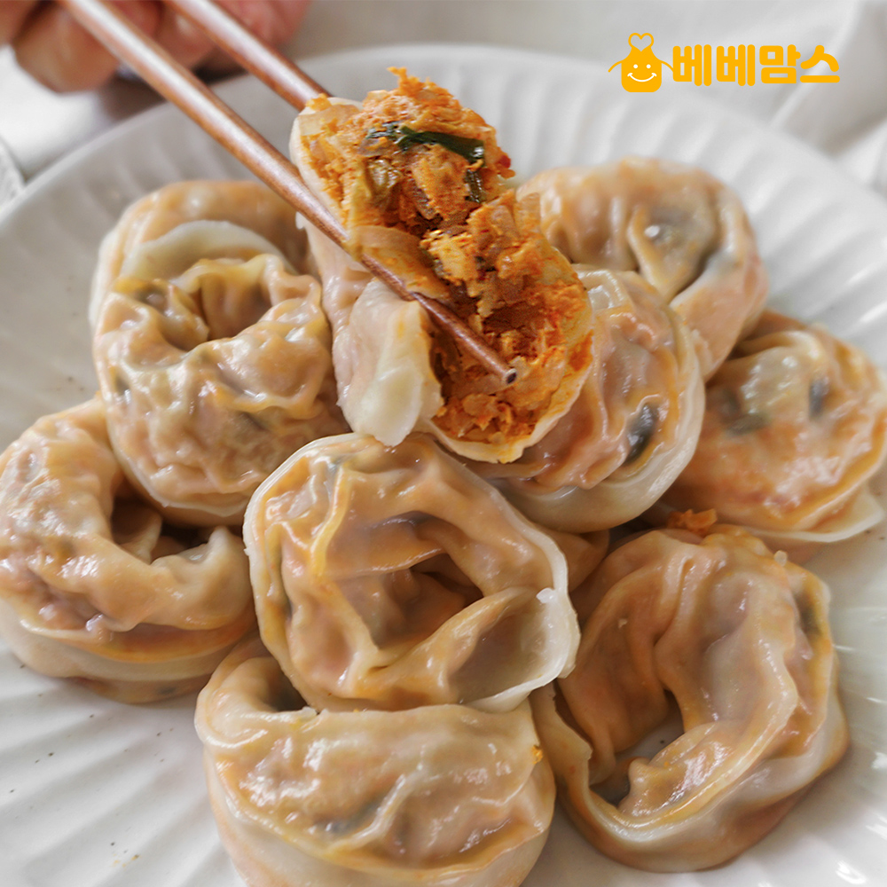 베베맘스 할매맛 손만두 2종 대용량 1200g 고기맛 김치맛 : 베베맘스스토어