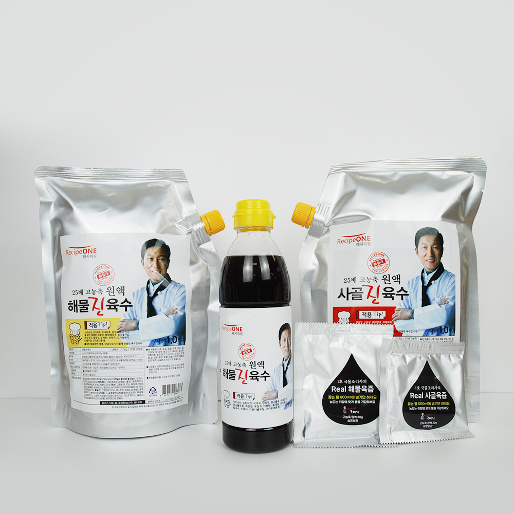 레시피원 맛보장 만능 육수 600ml 1kg 해물 사골 멸치 샤브샤브 칼국수 해장국 무침 : 레시피원