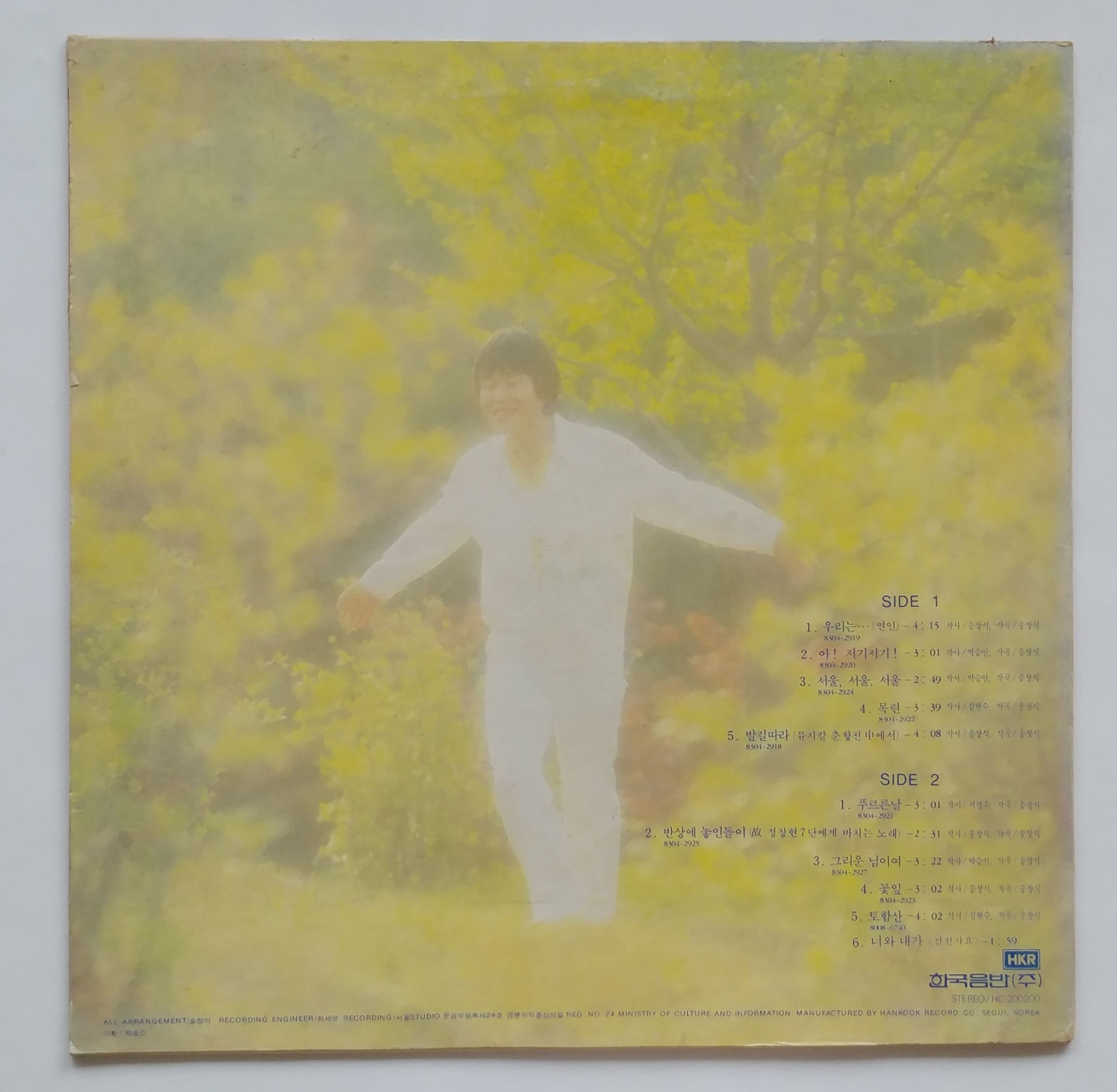 송창식 83 LP, 니어민트, 우리는(연인), 푸르른날 : 뮤직갤러리