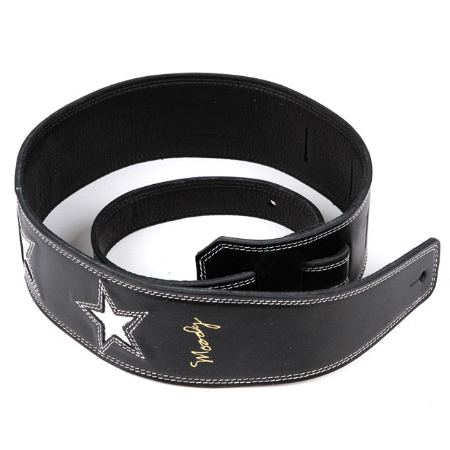 Moody - 3 Star Leather 2.5 Standard / 무디 스트랩 (Black / White) : 스쿨뮤직