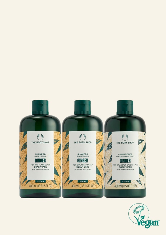 더바디샵 진저 헤어케어 400ml 3종세트 : NC신구로 더바디샵