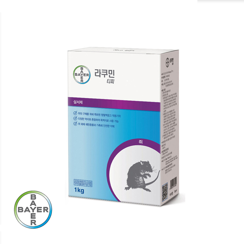 쥐약 라쿠민 라쿠민티피 1kg 가루쥐약 : 영진팜