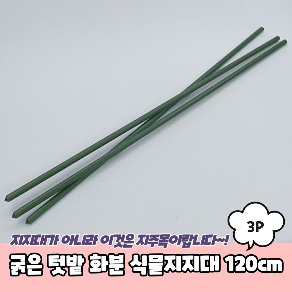 굵은 식물 작물 지지대 지주대 120cm 3P 텃밭 화분 토마토 넝쿨 고추 모종 원예 : 쇼피디아