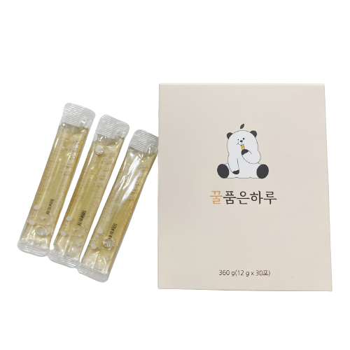 국내산 벌꿀 100% 꿀품은하루 꿀스틱 개업 결혼식 답례품 회사 단체선물 12gX30포 : 구름송이