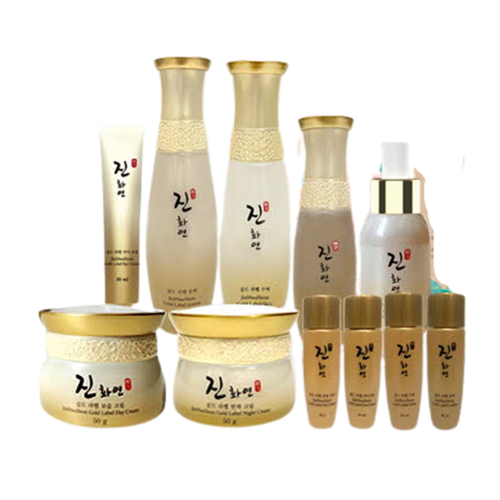 코리아나 한방 진화연 골드라벨 7종 숨 주름개선 프리미엄 화장품 기초세트 : 온라인팜스토어