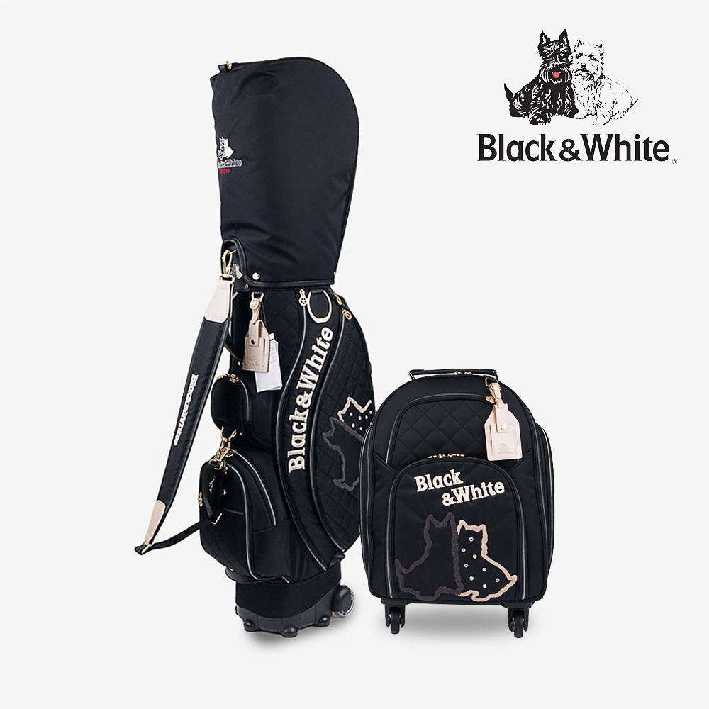 블랙앤화이트 BWZGK1C1/BWZGT1B1 바퀴형 여성 골프백세트 블랙 : GG GOLF