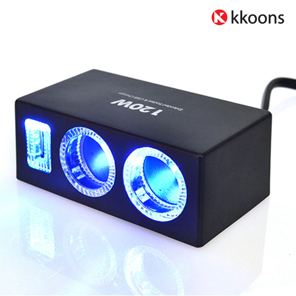 꾼스 차량용 멀티탭 콘센트 시가잭 소켓 차량용멀티시거잭 : 꾼스Kkoons