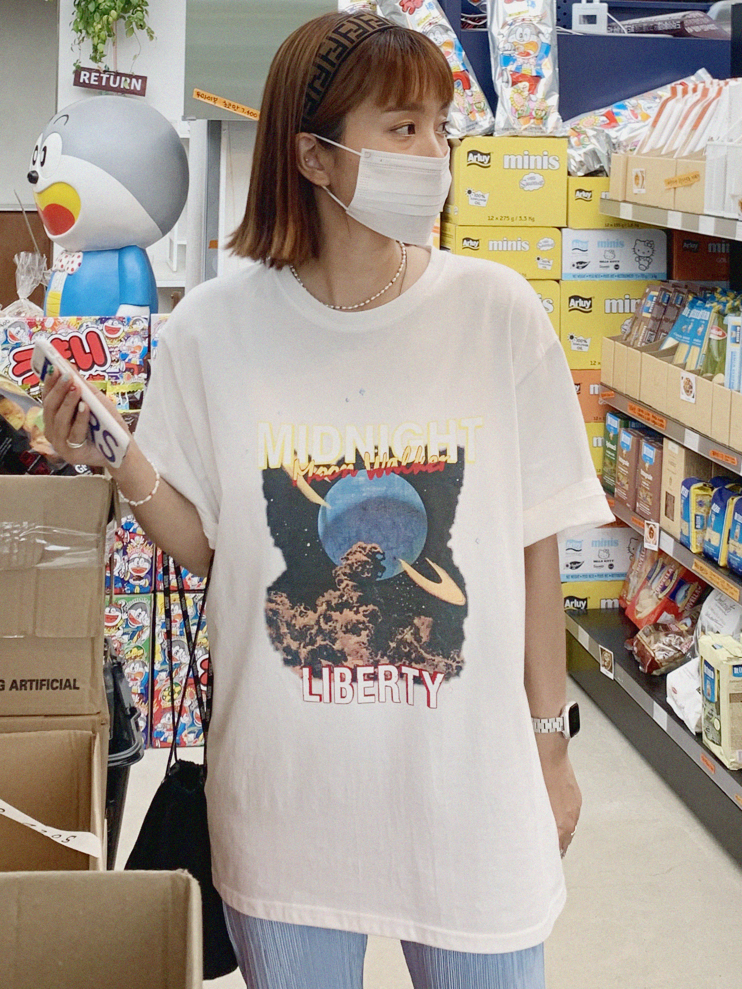 빈티지 루즈핏 반팔티 (2color) : 데이오프모드
