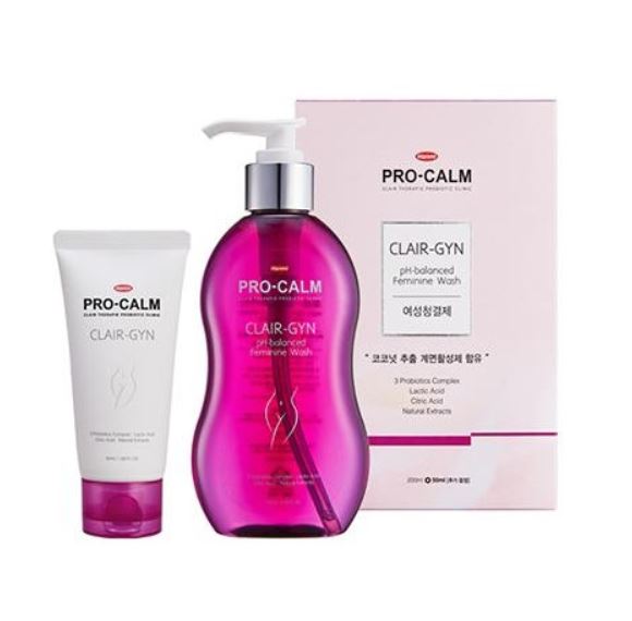 약산성 여성청결제 한미 프로캄 클레어진 Y케어 200ml +(50ml 추가증정) +샘플 5개 : 에이치더블유팜