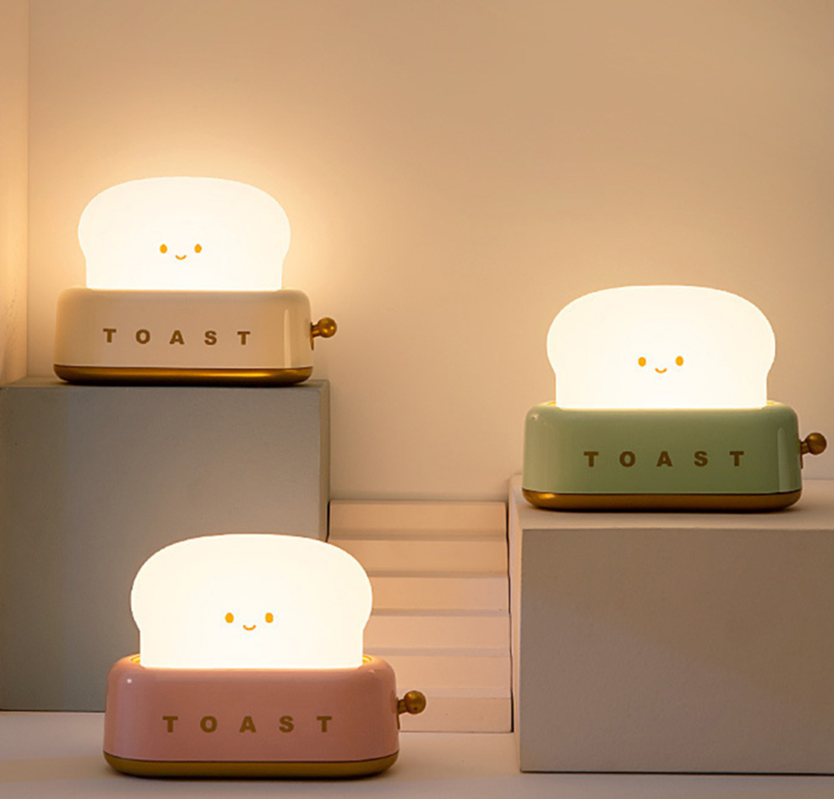 베이커리 LED 무드등 아이 침실 수면등 생일 선물 집들이 3종 컬러 : Ribbonize