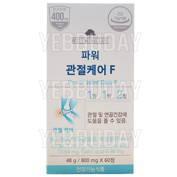 코리아나 웰빙라이프 파워 관절케어F - 800mgX60정 : 예쁘데이
