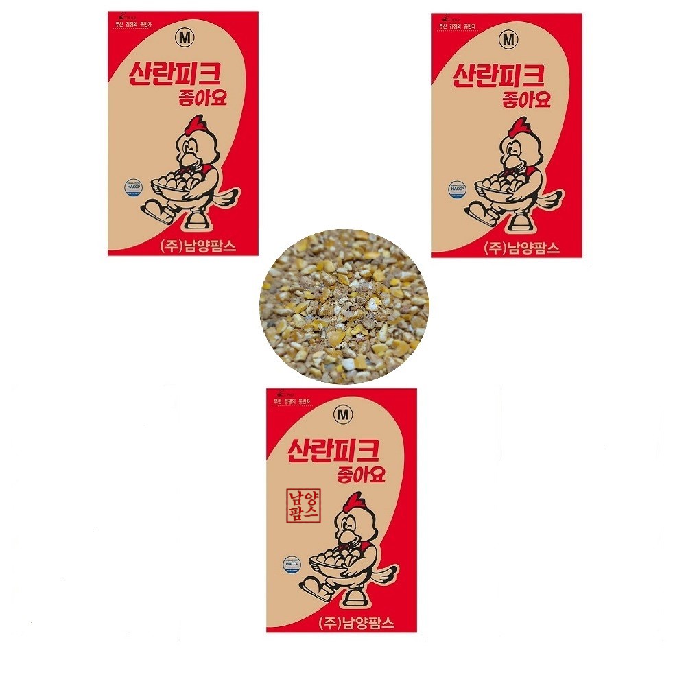 알곡 풍부한 닭사료 산란피크20kgx3개 닭모이 닭밥 산란닭 : 남양팜스
