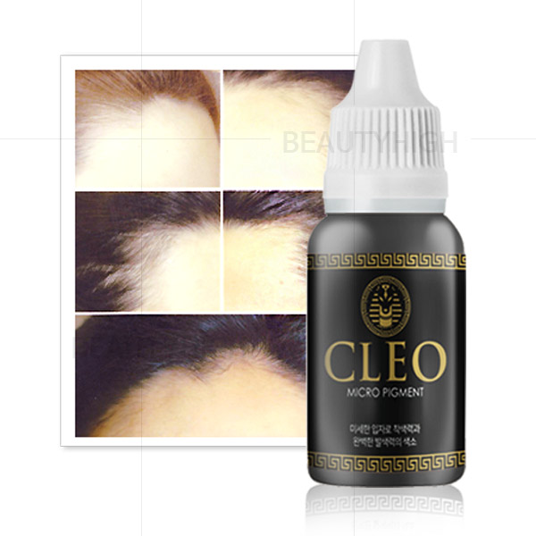 클레오 색소15ml(헤어 블랙)+헤어라인고무판 / 머신수지겸용 헤어라인 두피색소 반영구재료 : 뷰티하이마켓