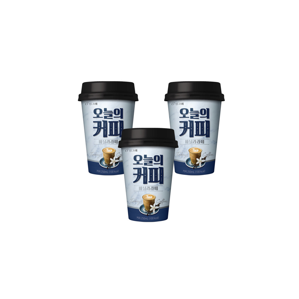 오늘의커피 바닐라라떼 250mlx10컵 /컵커피 : 세븐7컴퍼니