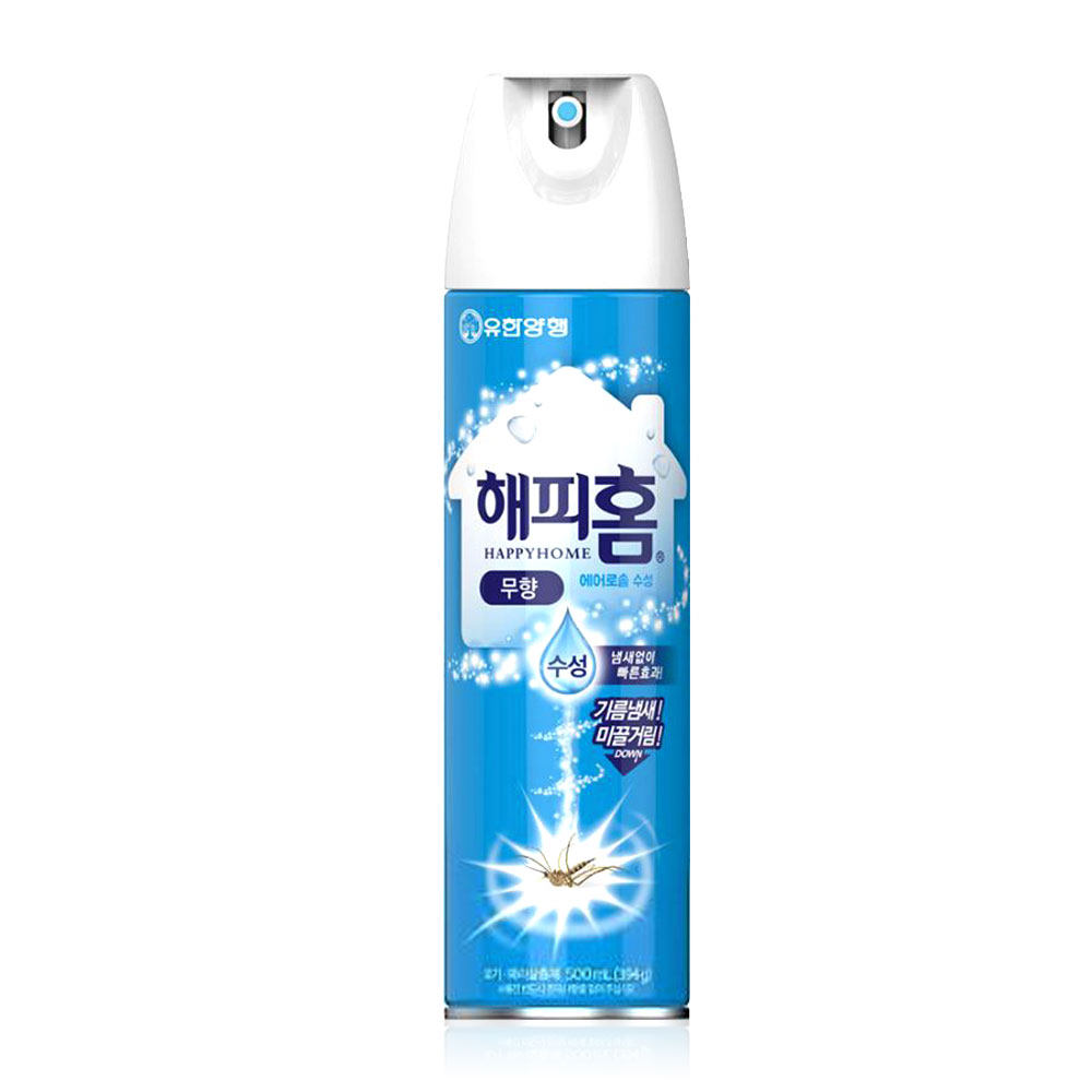 해피홈 에어로솔 무향 수성 SM 모기 퇴치 살충제 스프레이 500ml : 올 스토어