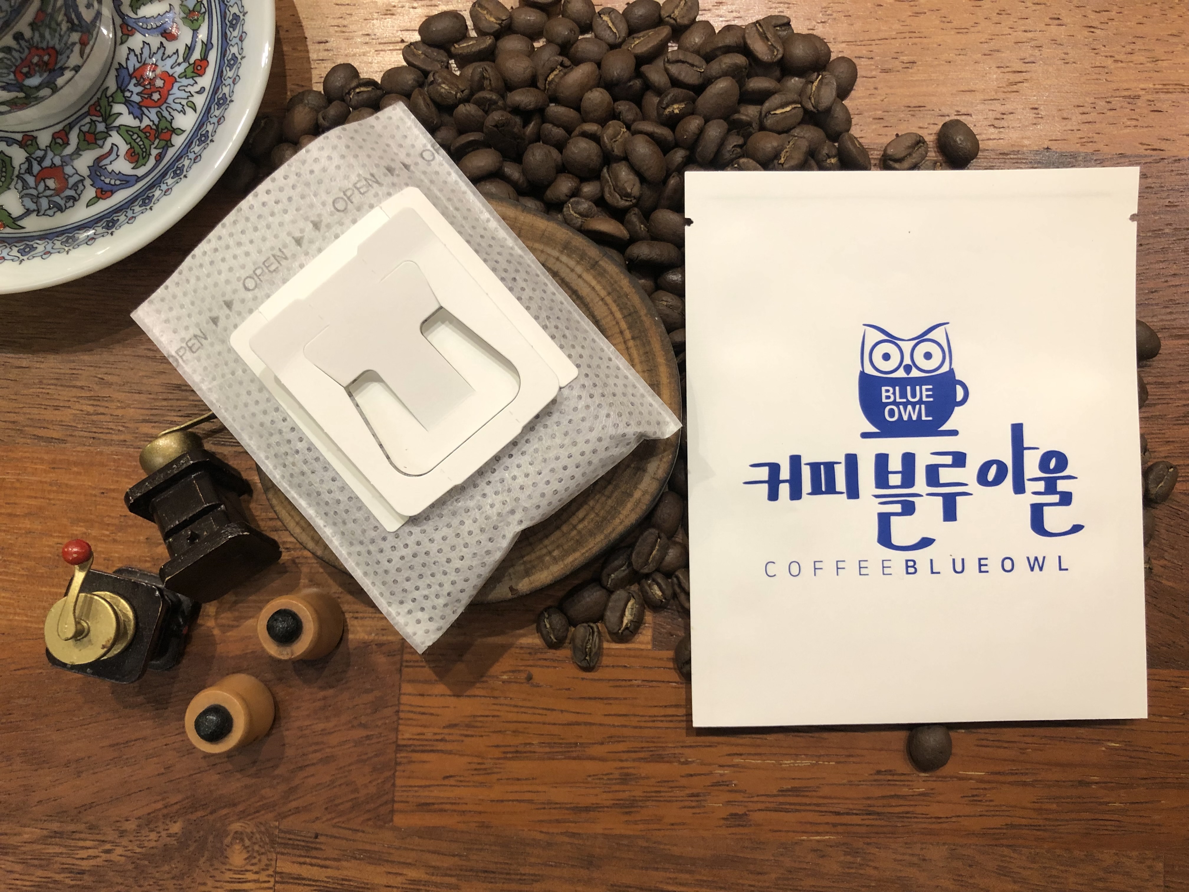 커피블루아울 호반 블렌드 드립백커피 1박스 6개입 : 커피블루아울