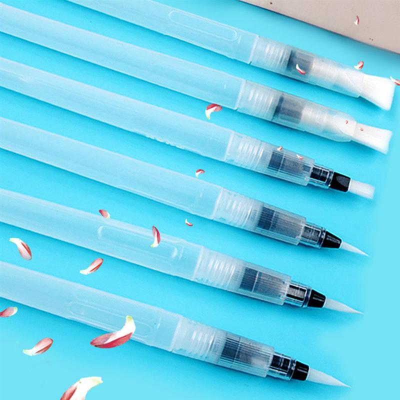 수채화붓 9pcs 브러시 펜 수용성 컬러 펜 아쿠아 색칠 브러시 그림 펜 173 : 노을 글로벌