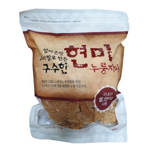 엄마손맛 우리쌀로 만든 구수한 현미누룽지야 : 리틀리아몰