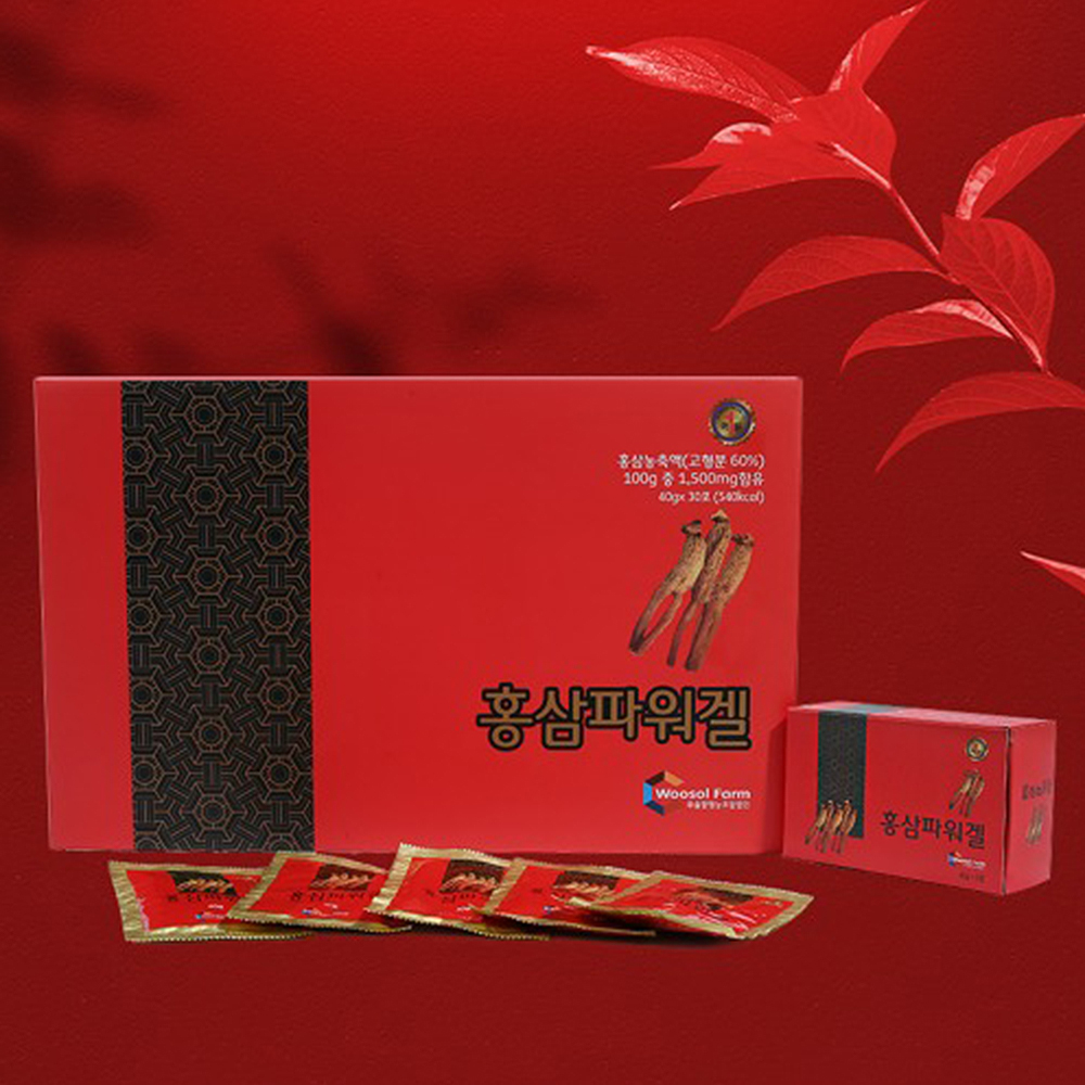 6년근 수삼 홍삼 파워겔 홍삼즙 40g x 30포 : 부스트몰