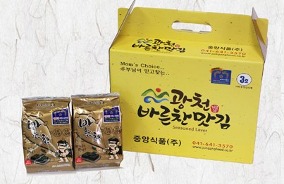 광천김 중앙식품 바른찬 식탁용맛김 12봉 : 워너비하우스
