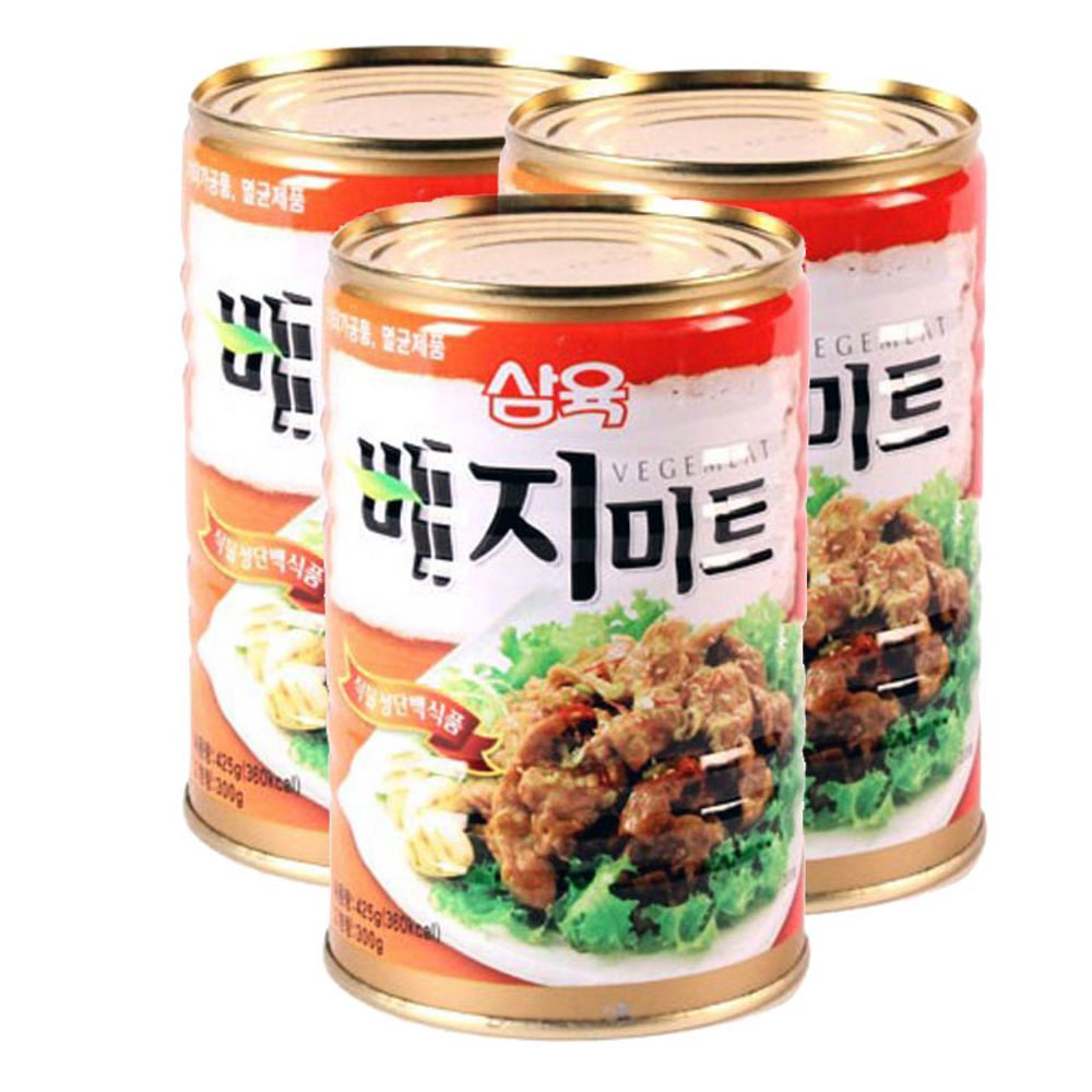 삼육 베지미트 425g x 3캔입 // 밀고기 쏘이마루 채식 채식고기 삼육식품 채식햄 s9o : 식자재백화점
