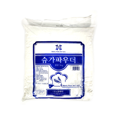 (주)꼬미다 슈가파우더 3Kg 아이싱 슈가파우다 마카롱 디저트 설탕 슈파 95% 대용량 : 착한베이킹